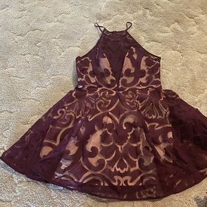 Maroon mini dress